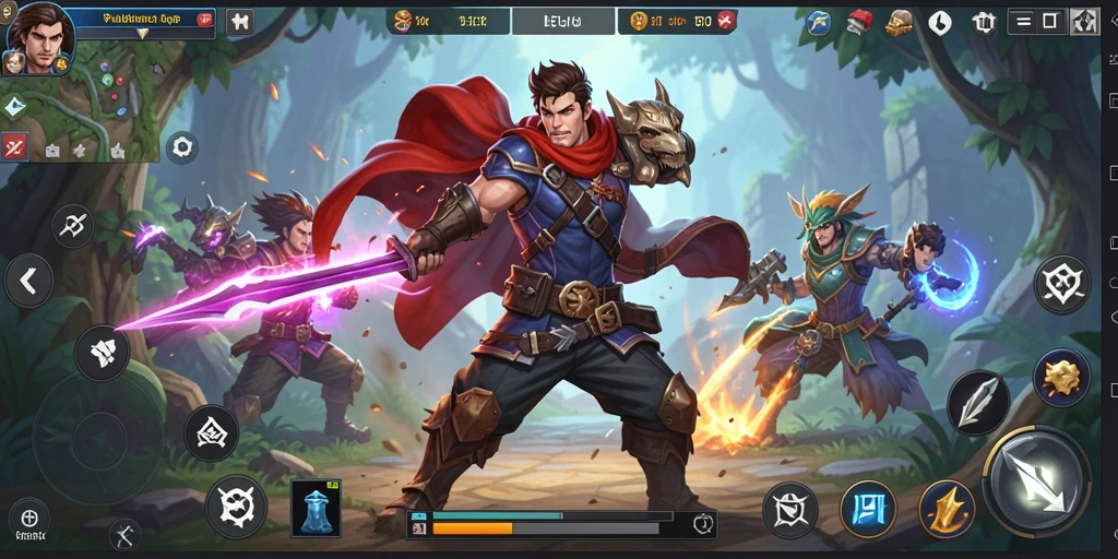 Screenshot menampilkan aksi dinamis dari gameplay ARPG yang menegangkan.