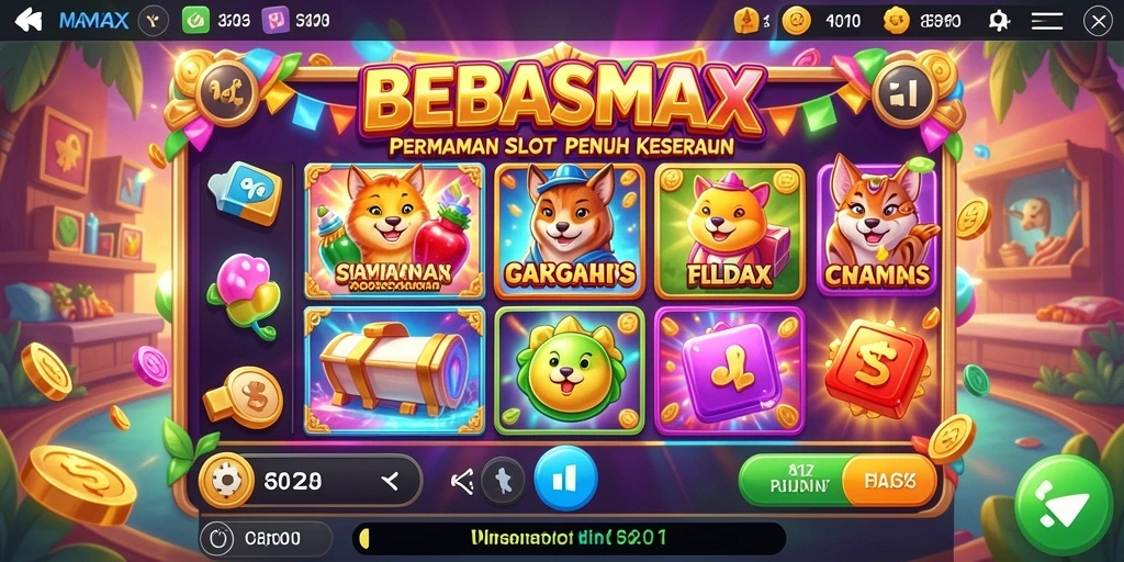Tampilan permainan Slot yang menarik dan penuh warna di BEBASMAX.