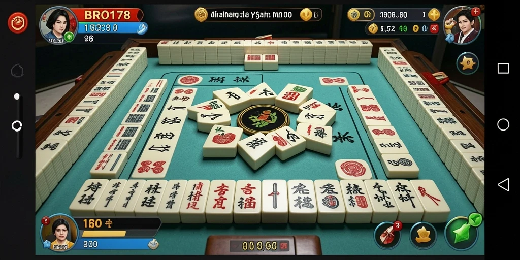 Tampilan gameplay Mahjong dalam BRO178 yang menarik dan menantang.