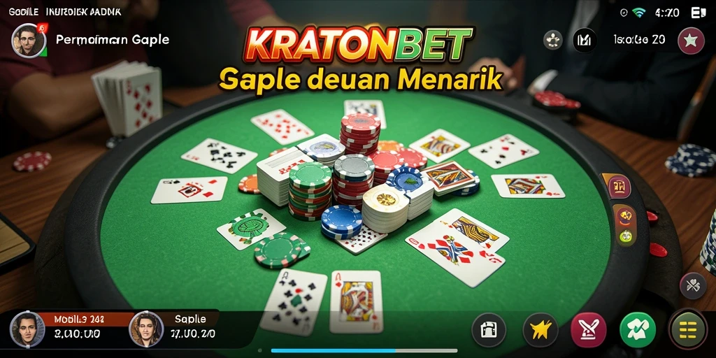 Screenshot gameplay Gaple di KRATONBET yang seru dan interaktif.