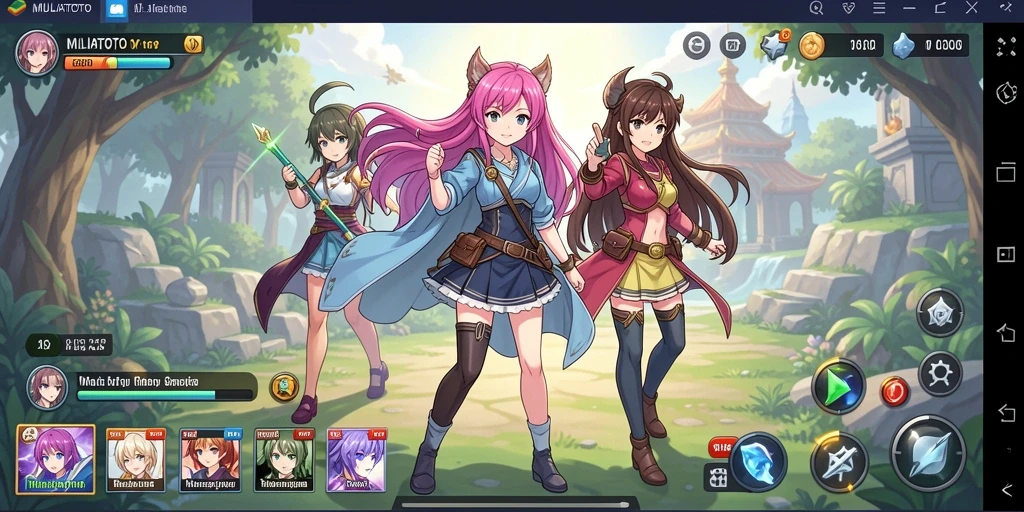Tampilan gameplay seru dan penuh warna dalam MULIATOTO.