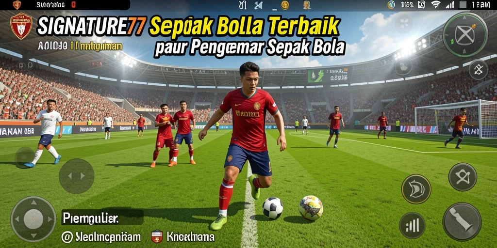 Tampilan gameplay SIGNATURE77 dengan aksi sepak bola mendebarkan.